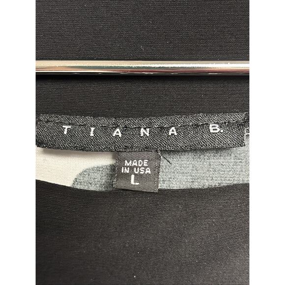 Tiana B Black & Cream Geometric Print Sleeveless Dress - Size L - Picture 5 of 8